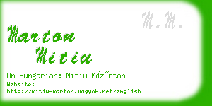 marton mitiu business card